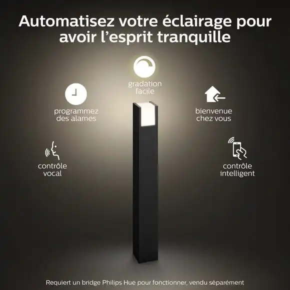 Philips HUE Fuzo Smart Integrated LED Outdoor Post Light 2 Philips HUE Fuzo Smart Integrated LED Outdoor Post Light - Image 2