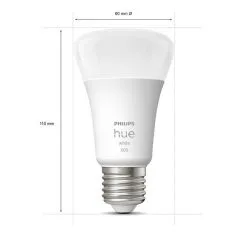 Philips HUE Smart 9.5 Watt ES LED Dimmable GLS Bulb 2 Pack -Dunelm Lights Sales 30838351 alt02