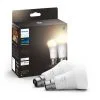 Philips HUE Smart 9.5 Watt BC LED Dimmable GLS Bulb 2 Pack -Dunelm Lights Sales 30838352