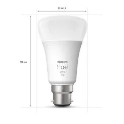 Philips HUE Smart 9.5 Watt BC LED Dimmable GLS Bulb 2 Pack -Dunelm Lights Sales 30838352 alt02