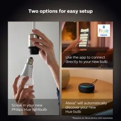 Philips HUE Smart 5.5 Watt SES LED Dimmable Candle Bulb 2 Pack -Dunelm Lights Sales 30838353 alt03