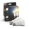 Philips HUE Smart 6 Watt ES LED Dimmable GLS Bulb 2 Pack -Dunelm Lights Sales 30838355