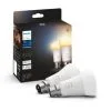 Philips HUE Smart 6 Watt BC LED Dimmable GLS Bulb 2 Pack -Dunelm Lights Sales 30838356