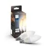 Philips HUE Smart 4 Watt SES LED Tunable Luster Bulb 2 Pack -Dunelm Lights Sales 30838358