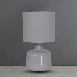 Dunelm Oslo Set Of 2 Ceramic Dove Grey Table Lamp -Dunelm Lights Sales 60210631 alt02